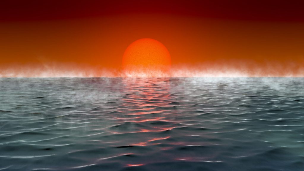Künstlerische Darstellung eines hyceanischen Planeten