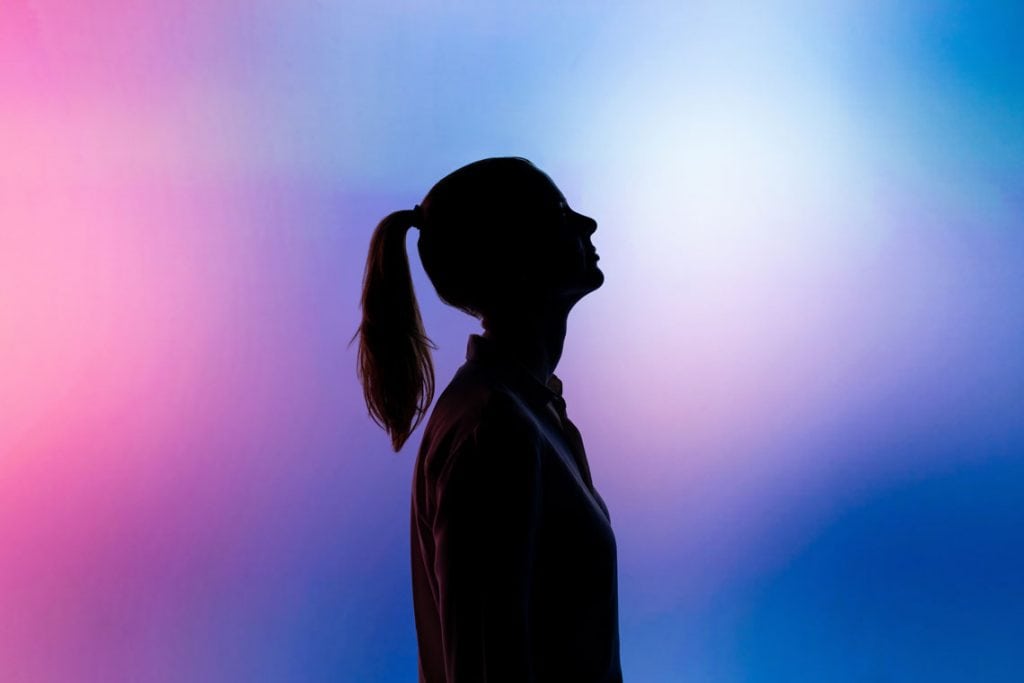 Silhouette einer Frau