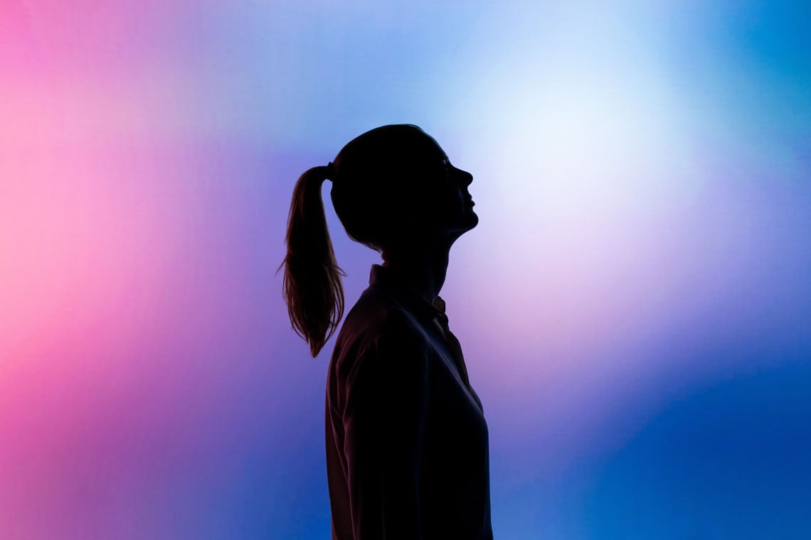Silhouette einer Frau
