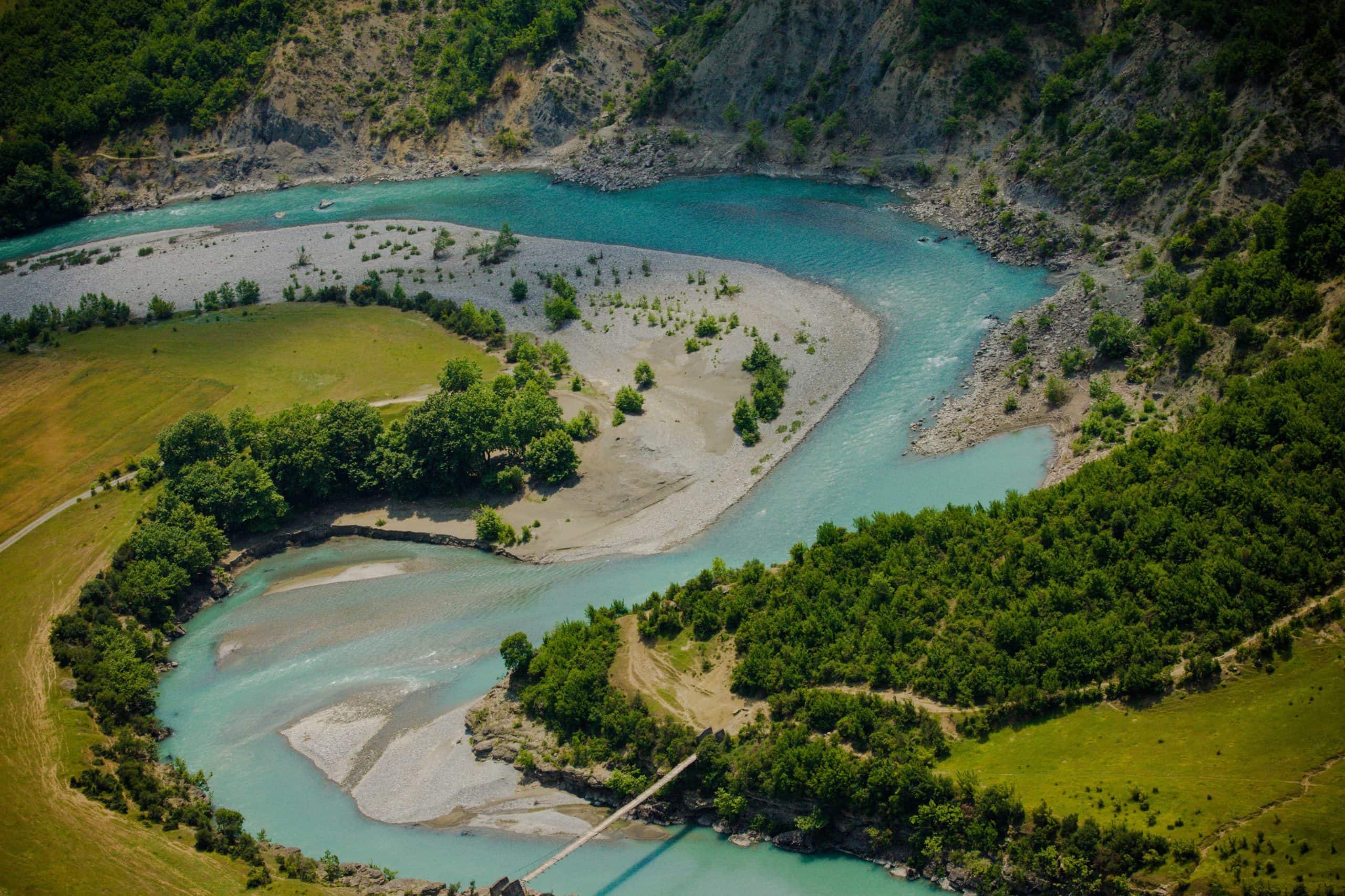 Vjosa Fluss