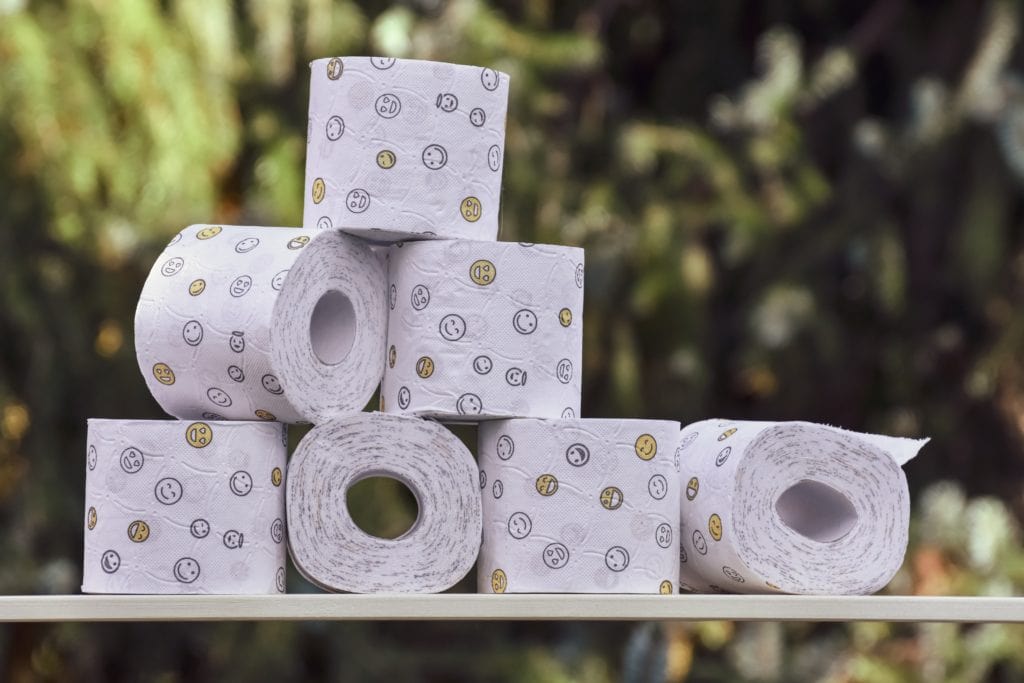 Klopapierrollen mit Smileys
