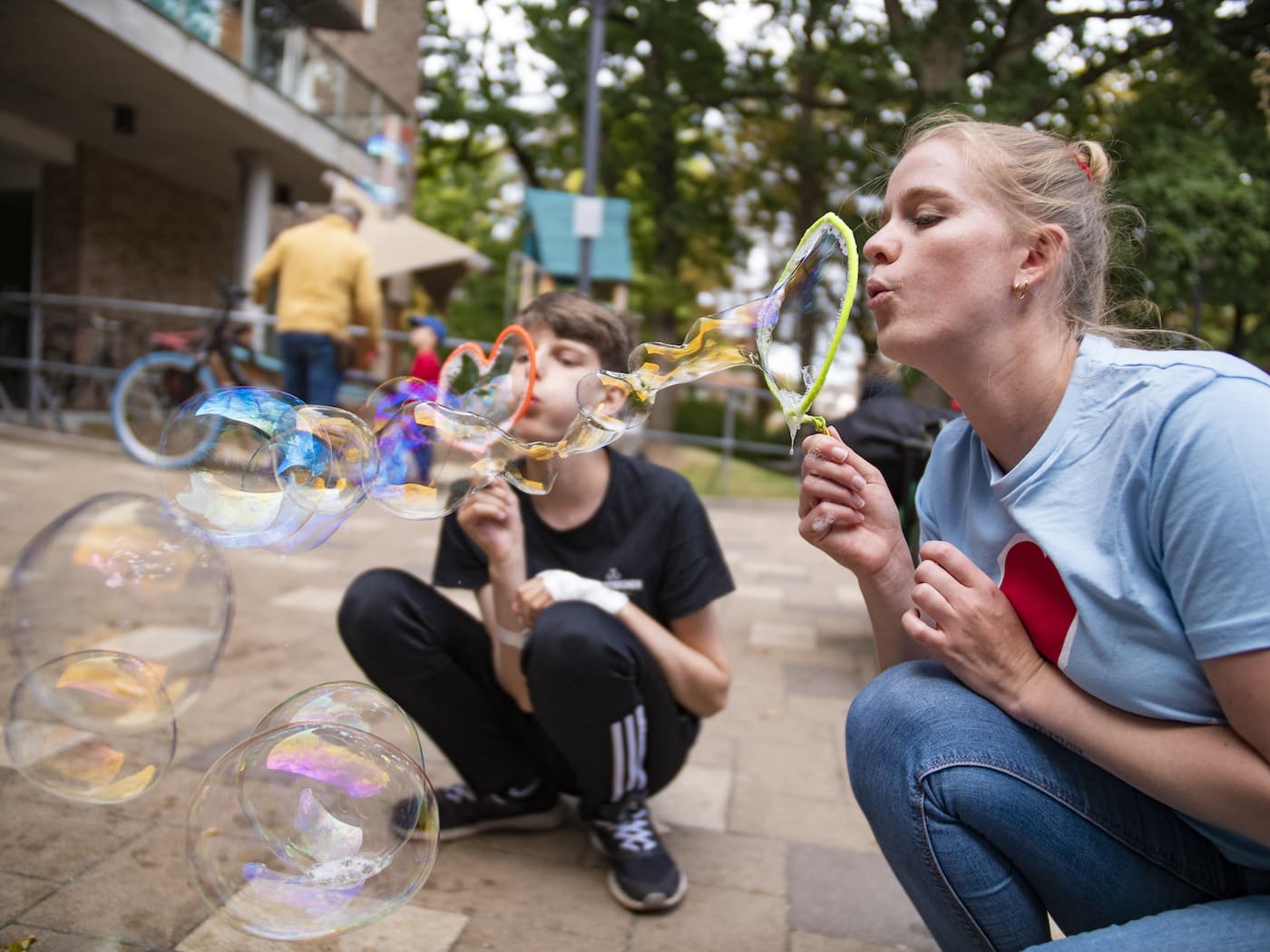 HerzCaspar Sommer-Aktion vorm Universitätsklinikum Hamburg-Eppendorf