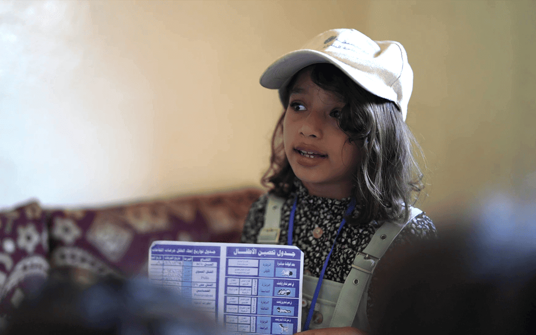 Leen Helmi, die wohl jüngste Impfhelferin im Jemen und auf der ganzen Welt!