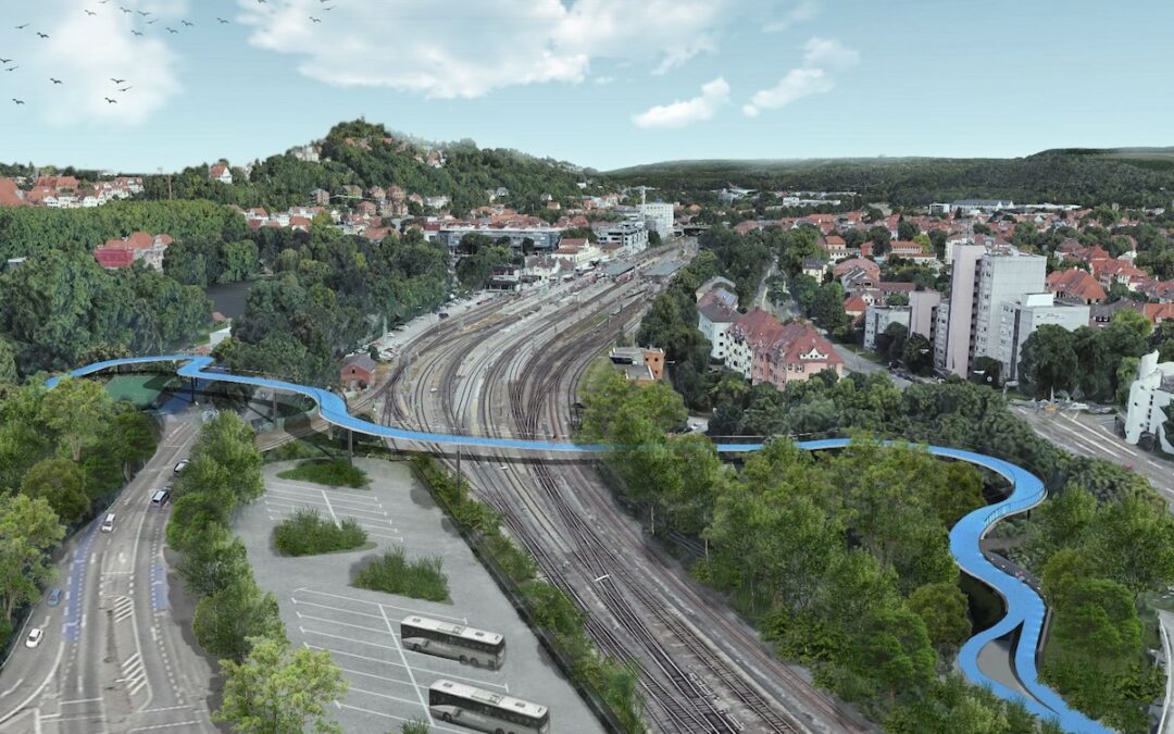 365 Meter lange beheizbare Radbrücke, digitale Wohnsitz-Anmeldung