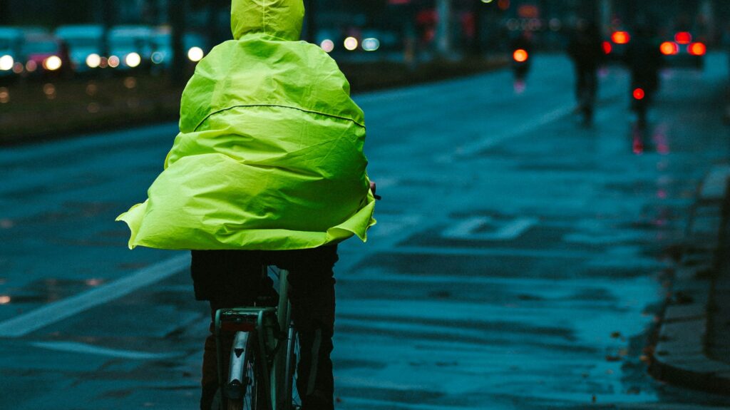 Fahrrad fahren bei Regen