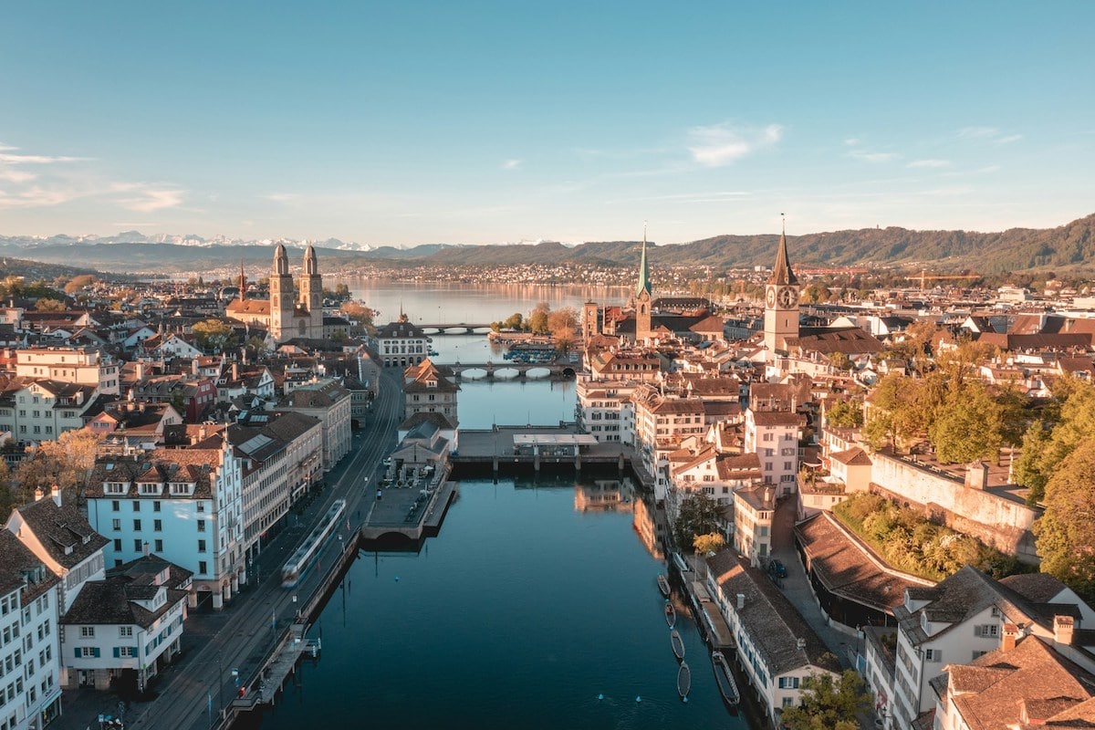 Blick auf Zürich, Schweiz