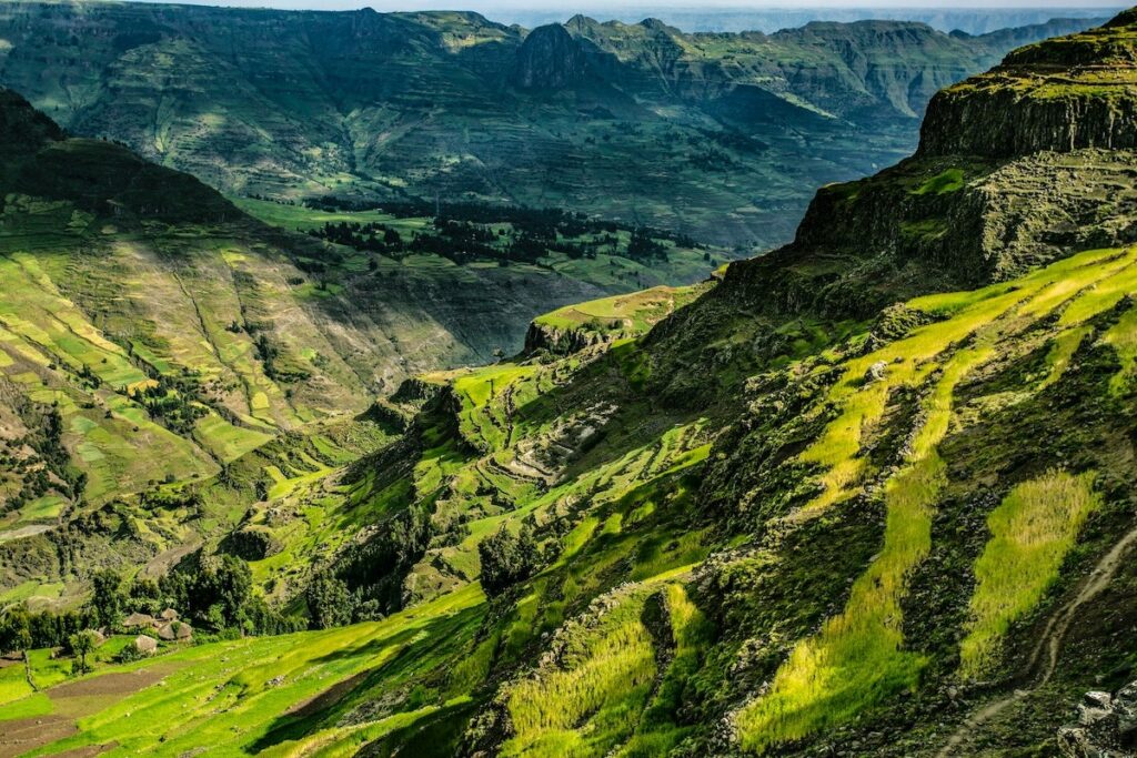 Aethiopien Baeume Berge